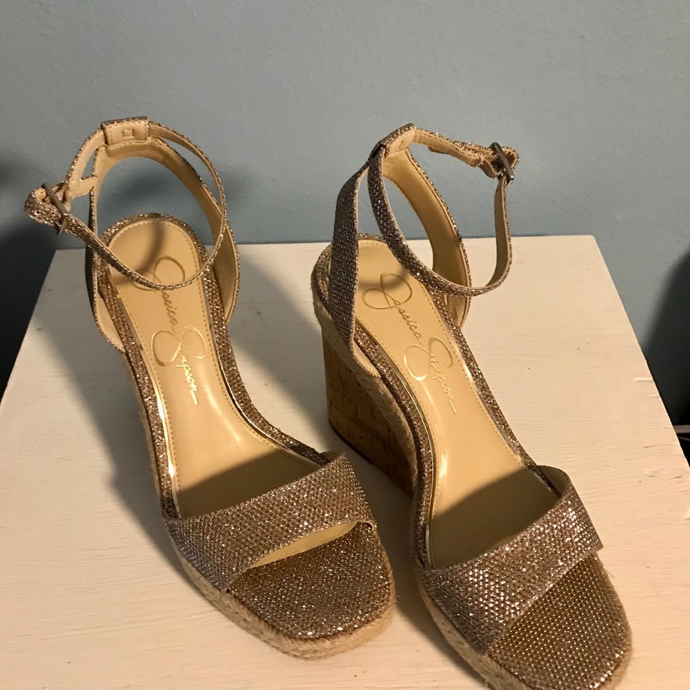 Jessica Simpson sparkle wedge